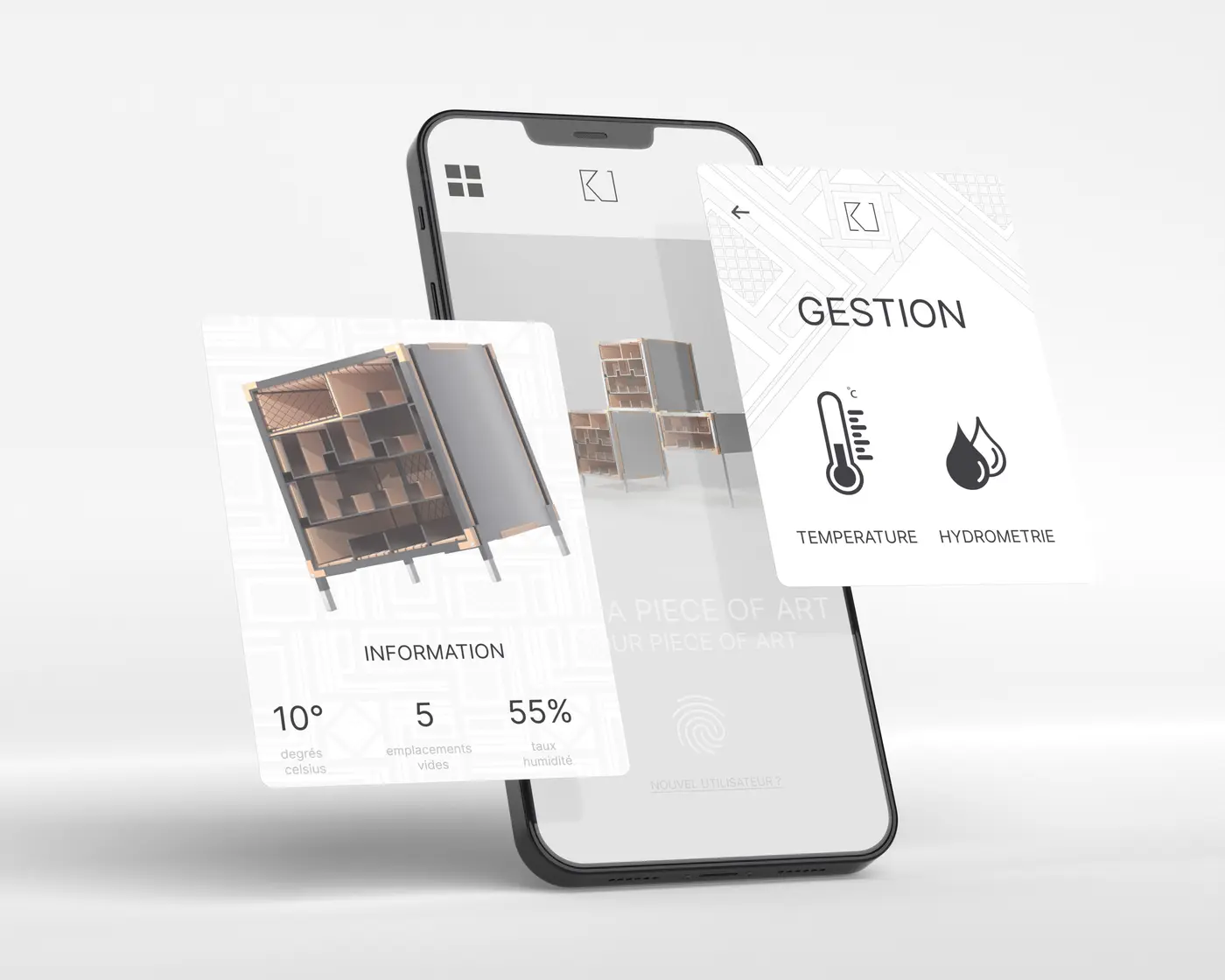 Maquette du site Katharizo sur smartphone